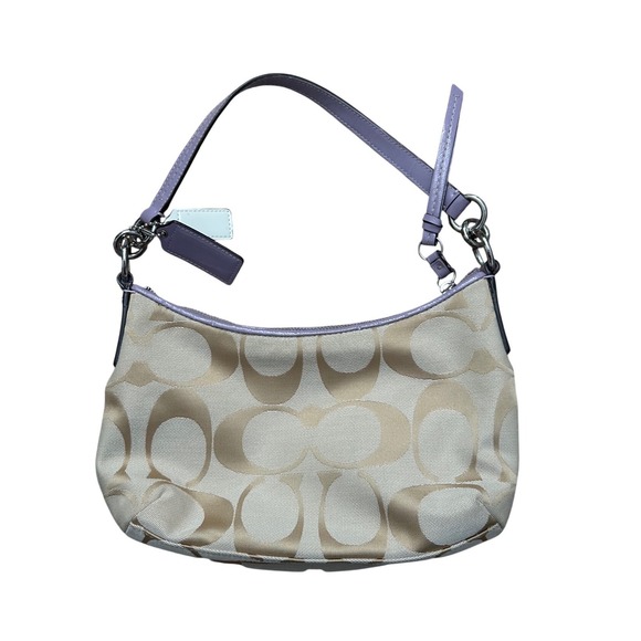 Coach Lavender Purple beige y2k shoulder bag girly vtg coquette - Picture 2 of 9